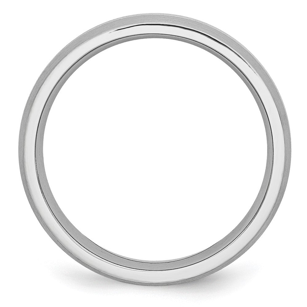 Chisel Cobalt Sterling Silver Inlay Satin 6mm Band