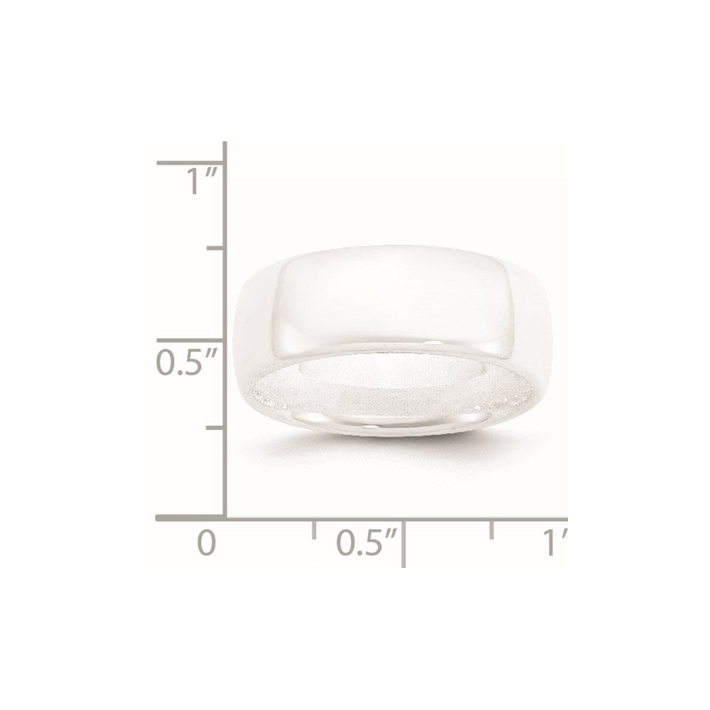 Chisel Ceramic White 8mm Polished Band