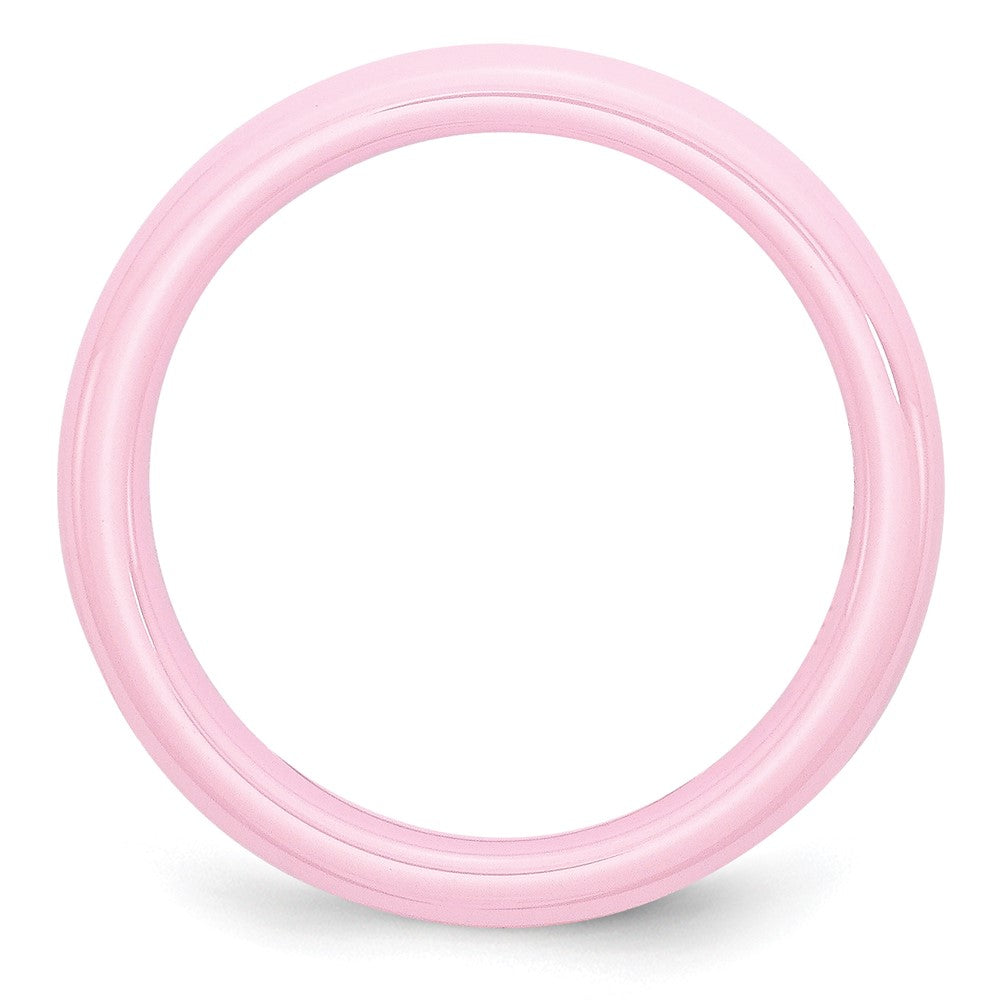 Chisel Ceramic Pink 4mm Polished Band