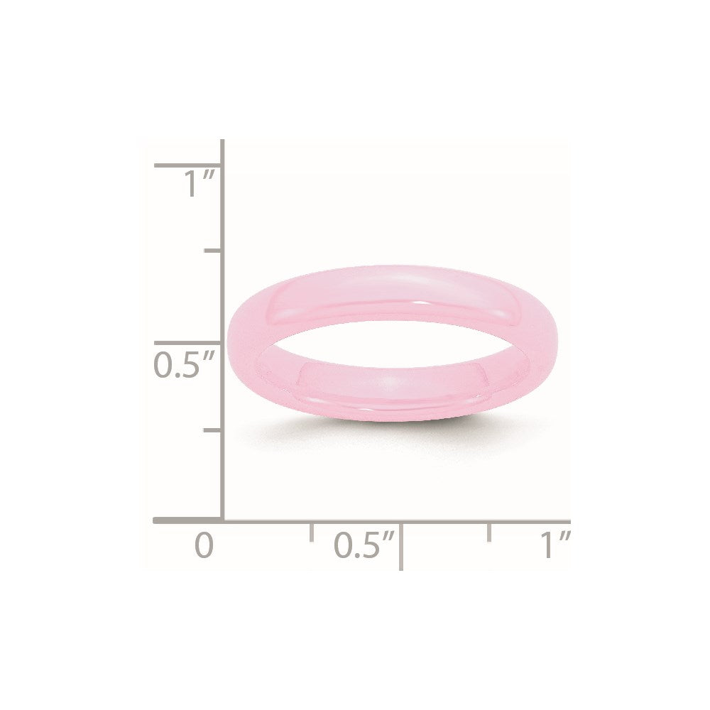 Chisel Ceramic Pink 4mm Polished Band