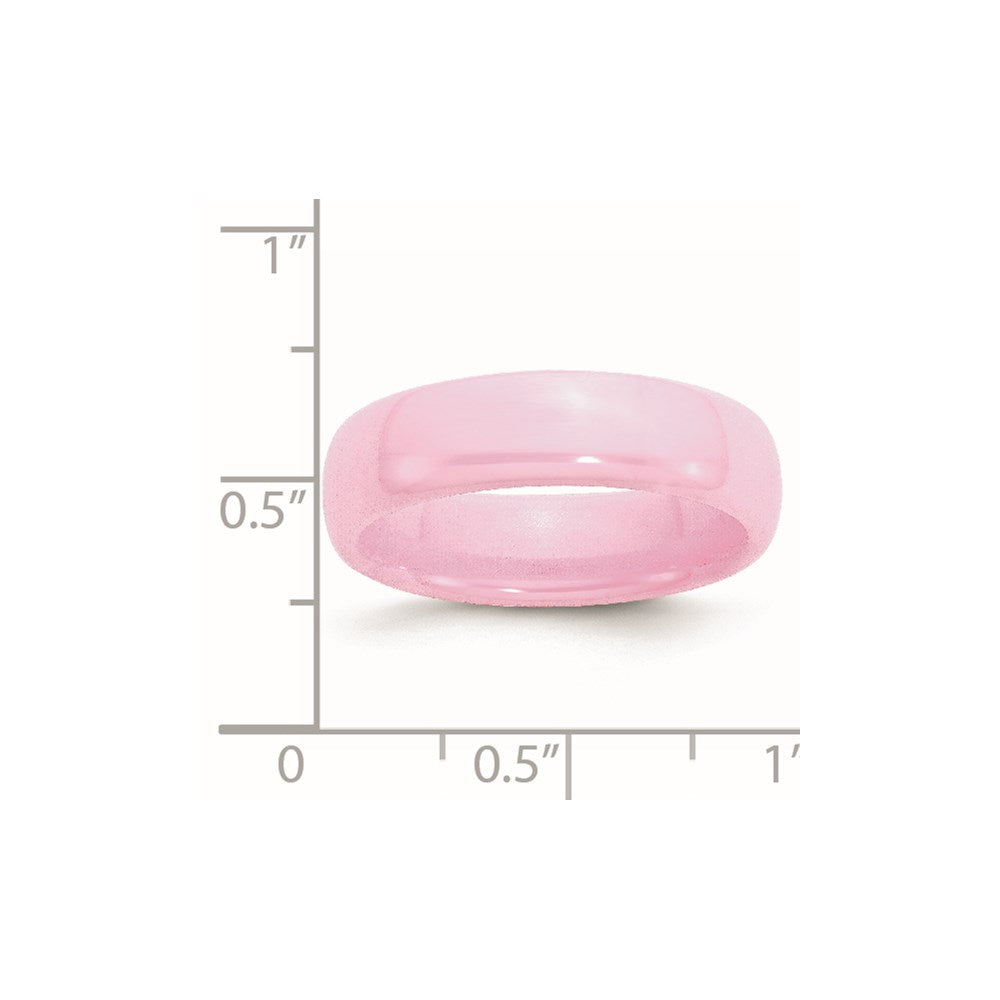 Chisel Ceramic Pink 6mm Polished Band