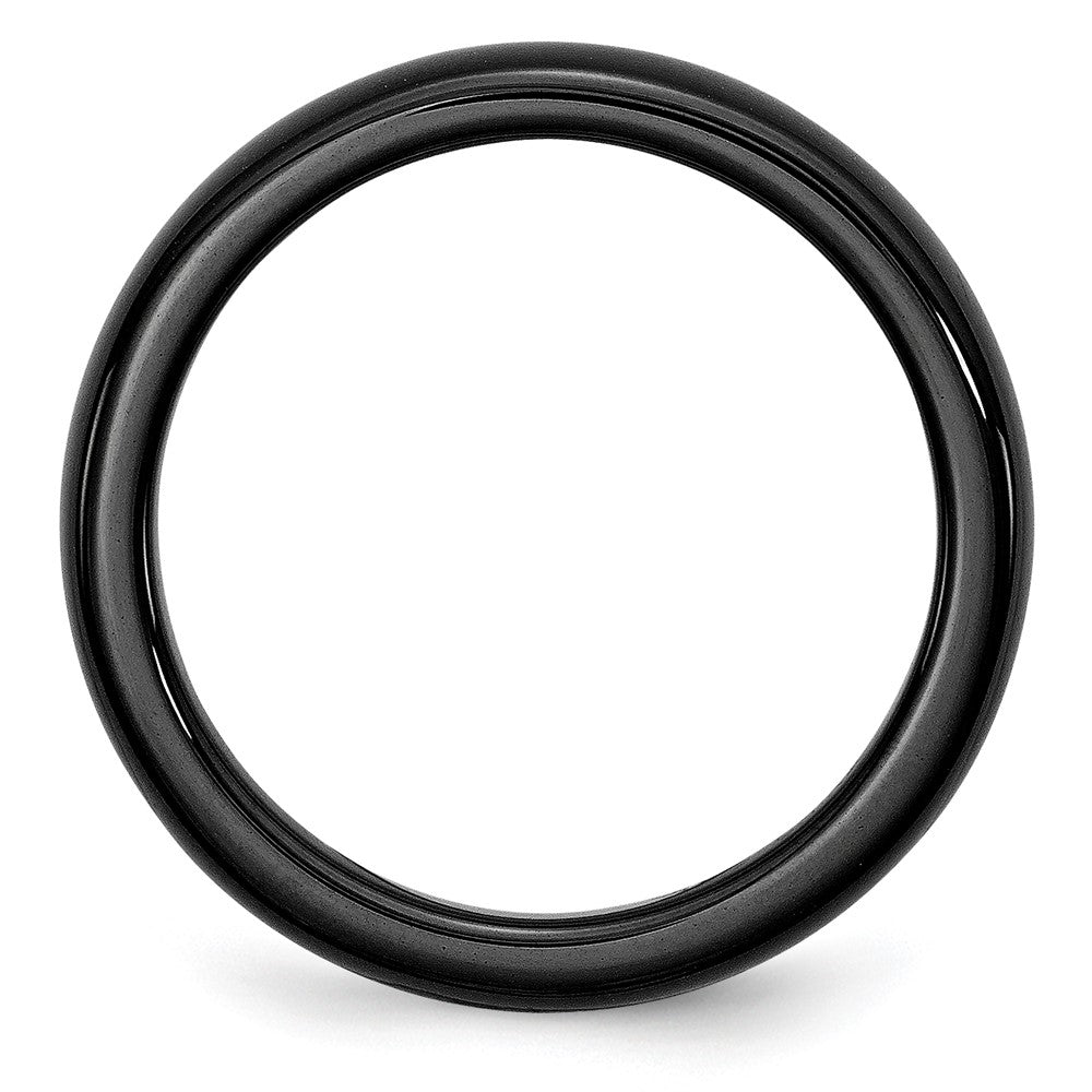 Chisel Ceramic Black 4mm Polished Band