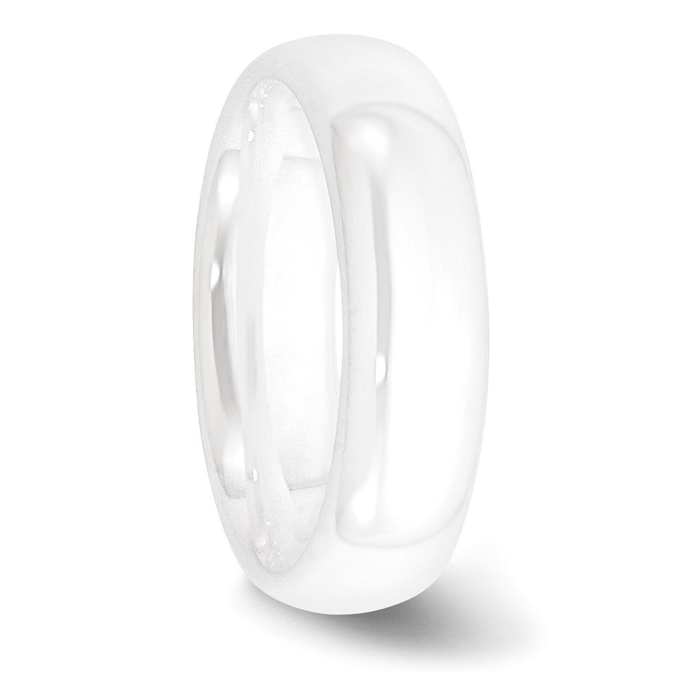Chisel Ceramic White 6mm Polished Band