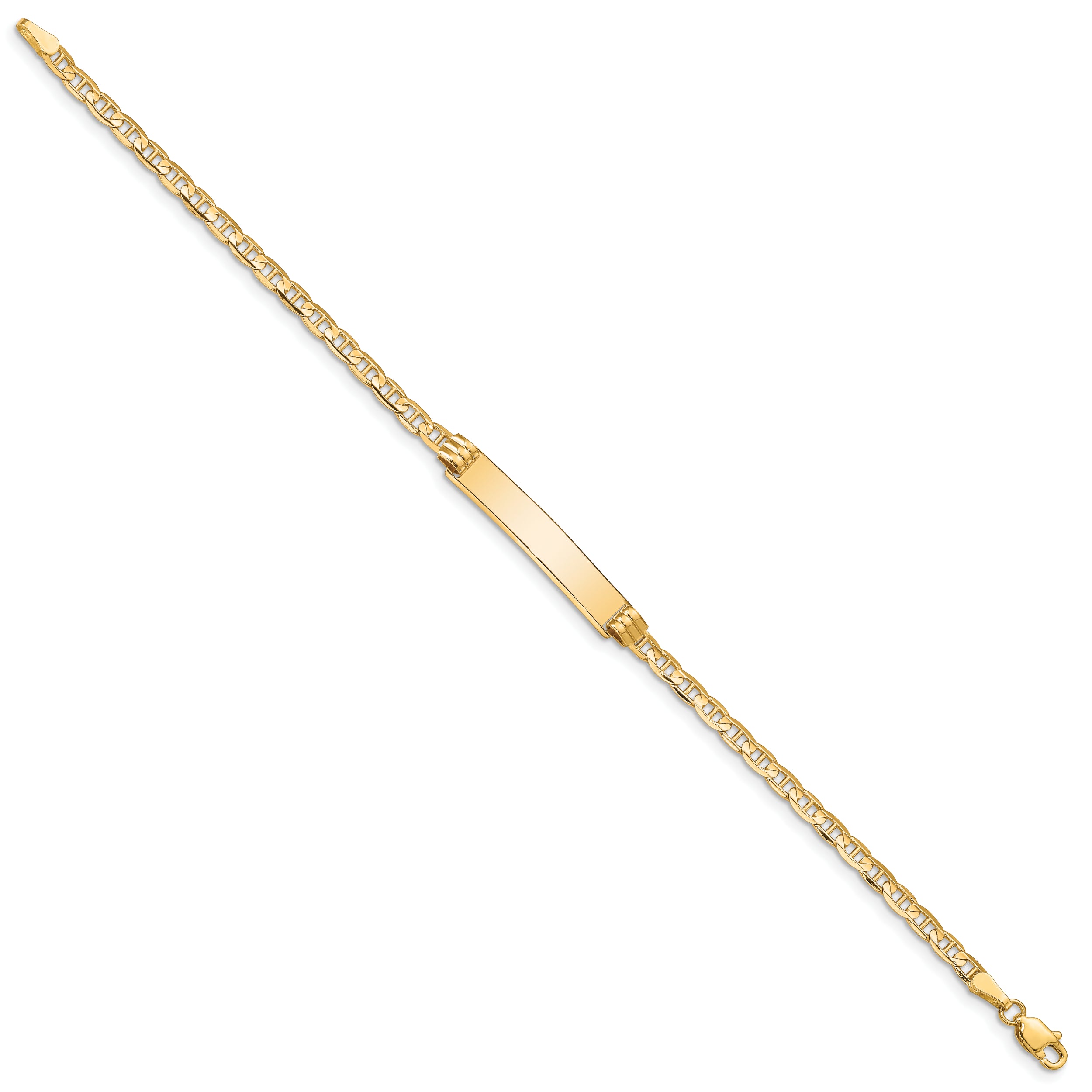 14K Anchor Id Bracelet