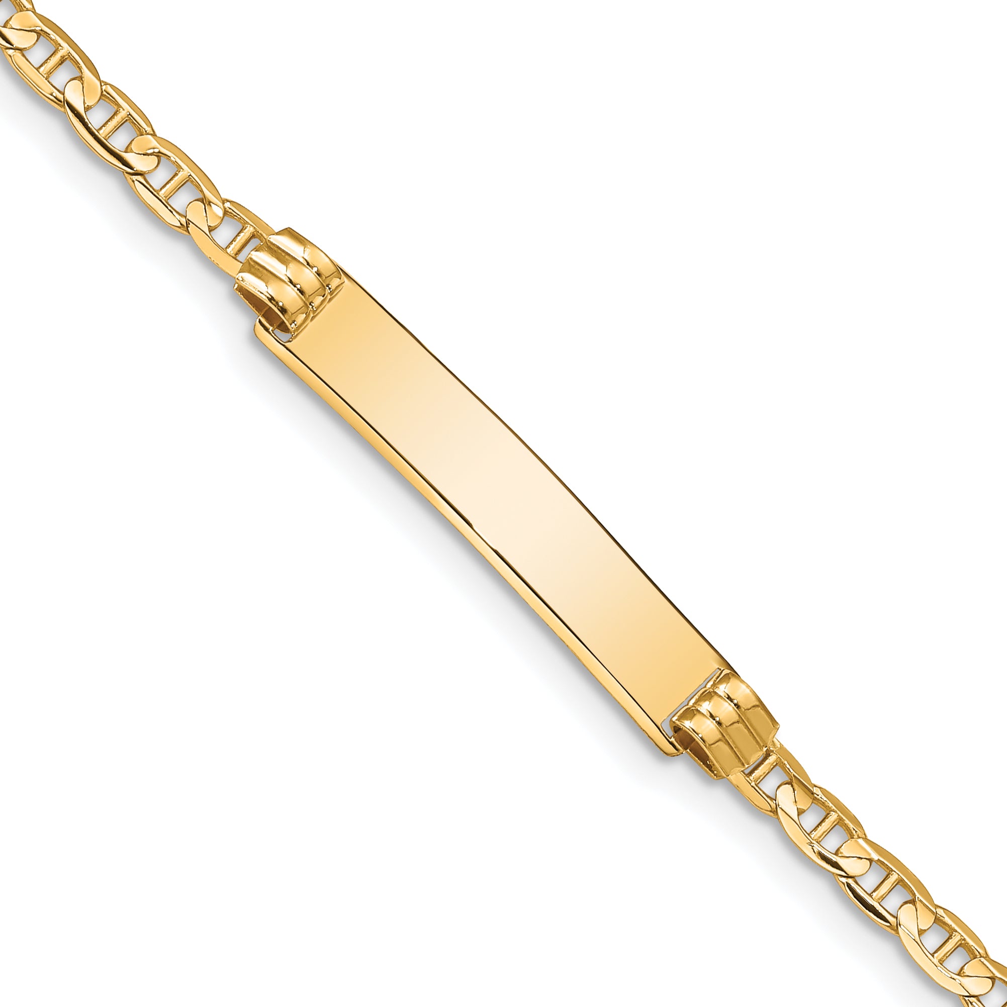 14K Anchor Id Bracelet
