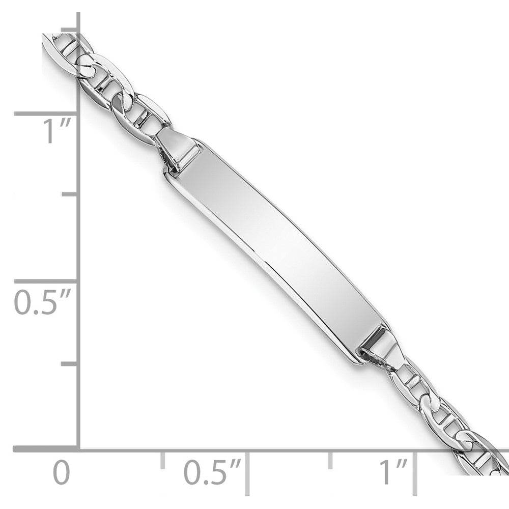 14k WG Anchor Link ID Bracelet