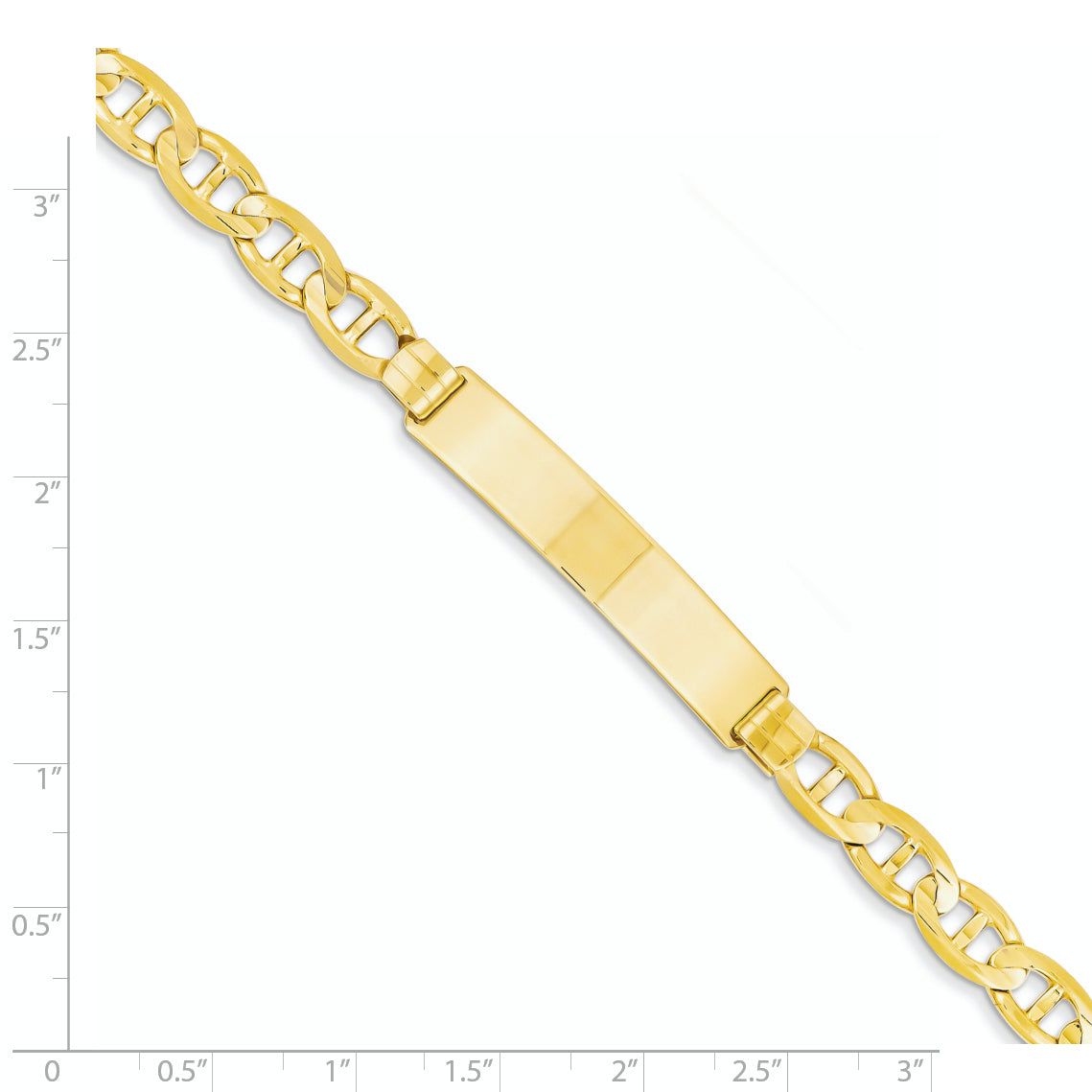 14K Anchor Id Bracelet
