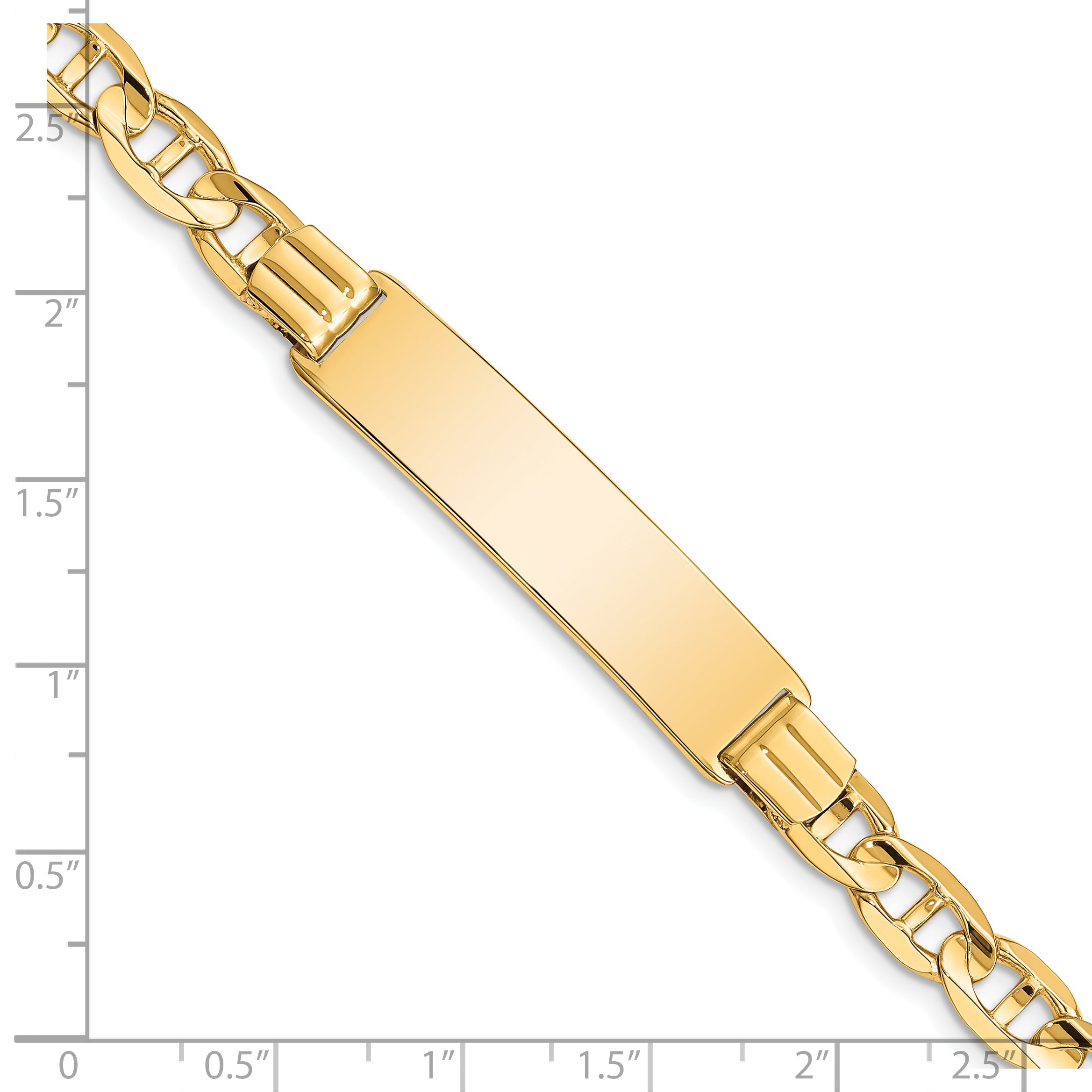 14K Anchor Id Bracelet