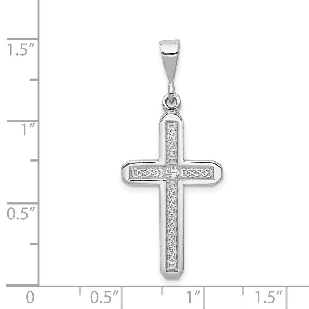 14k White Gold Cross Charm