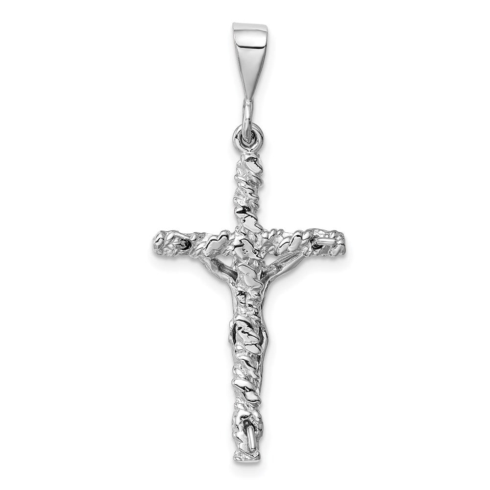 14k White Gold Crucifix Charm