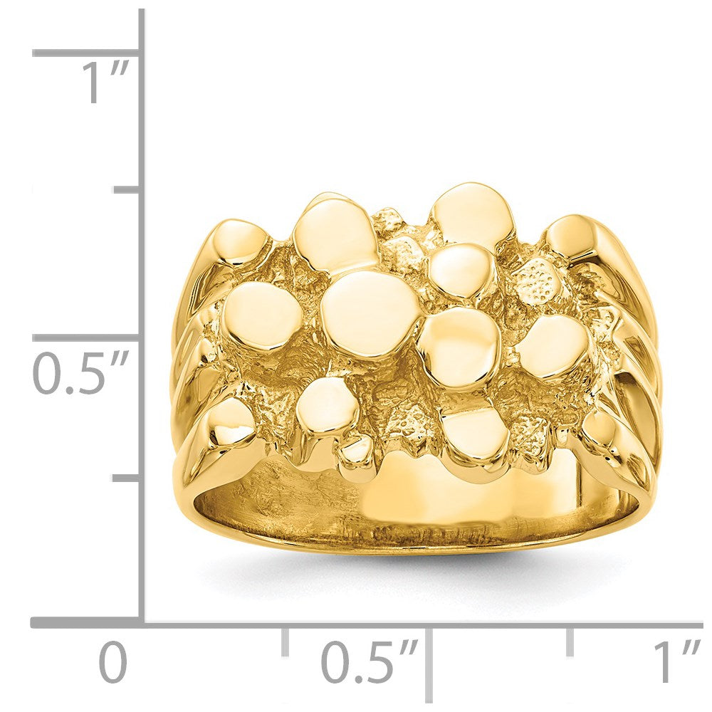 14k Men's Nugget Ring
