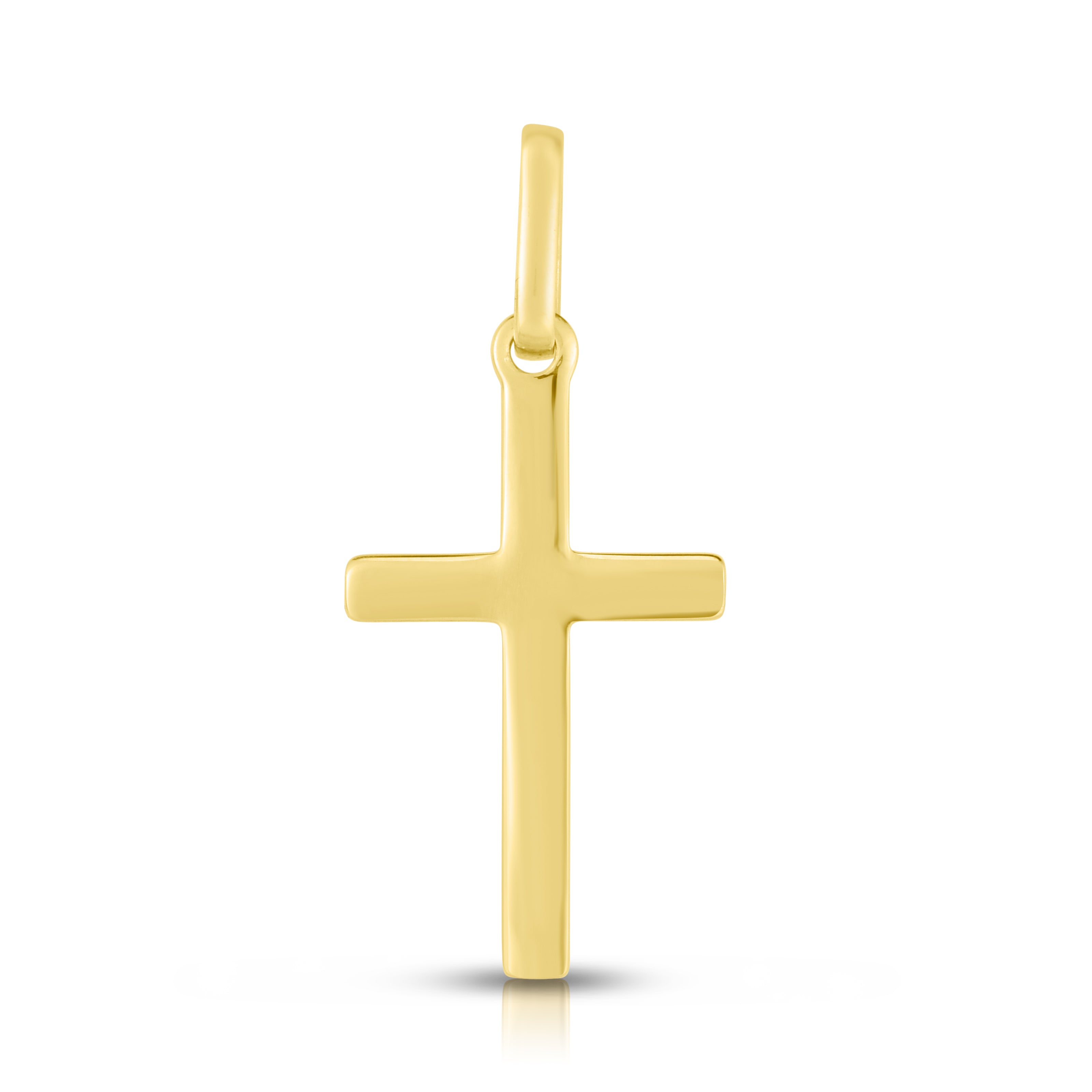 14K Yellow Gold Small Flat Cross