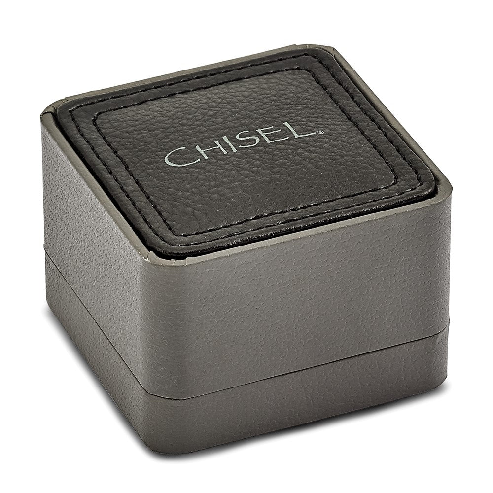 Chisel Stainless Steel Polished Black IP-plated Rectangle Cufflinks