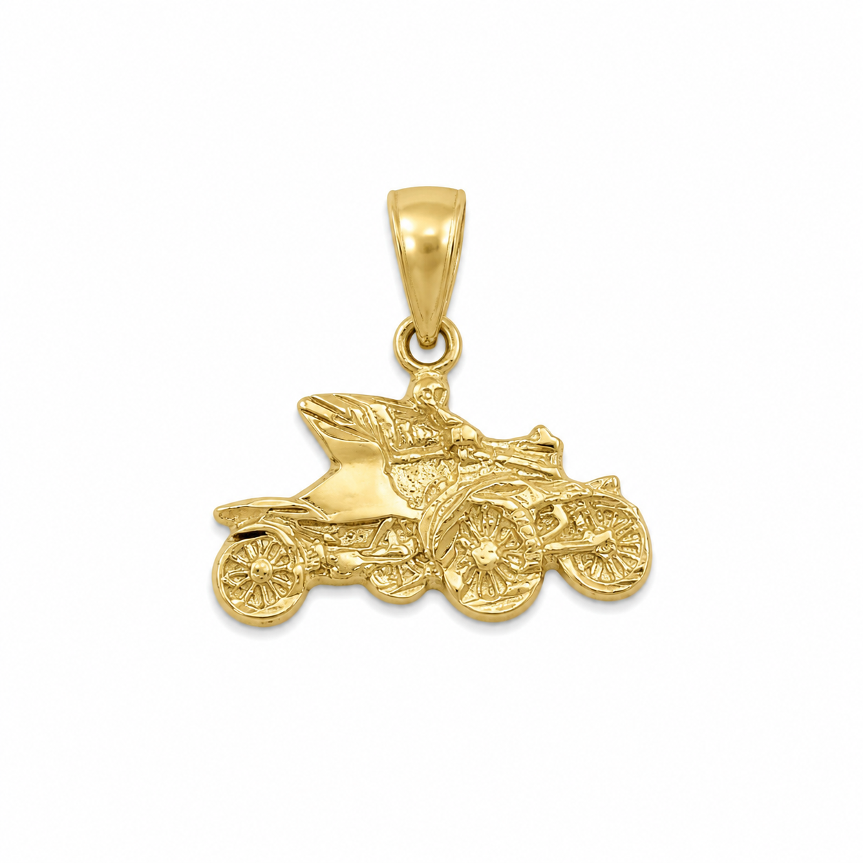 14KT Carriage Yellow Gold Pendant [A2B0]