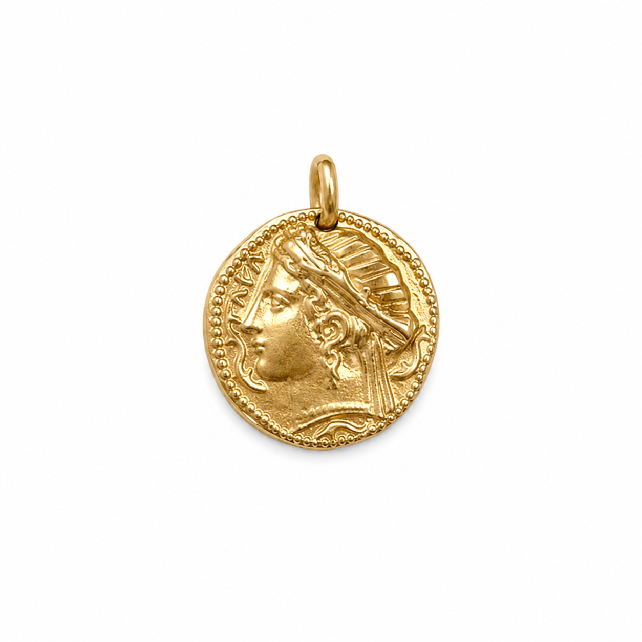 14KT Yellow Gold Coin Pendant [A3B0]