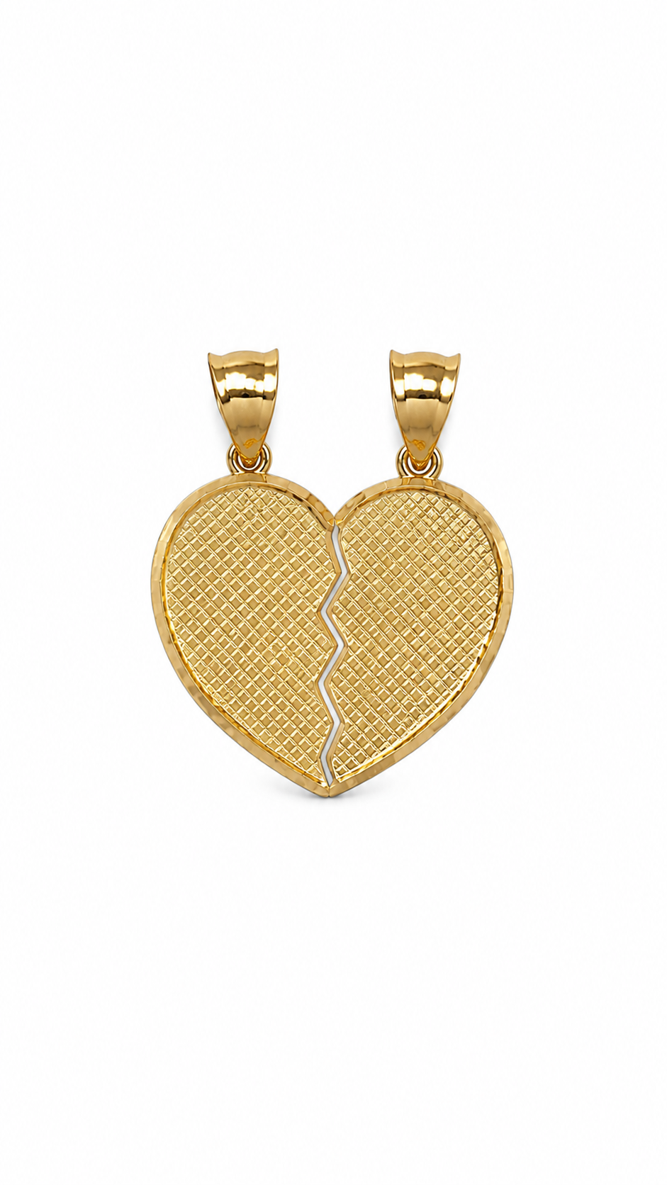 14KT Heart Yellow Gold Pendant [A2B9]