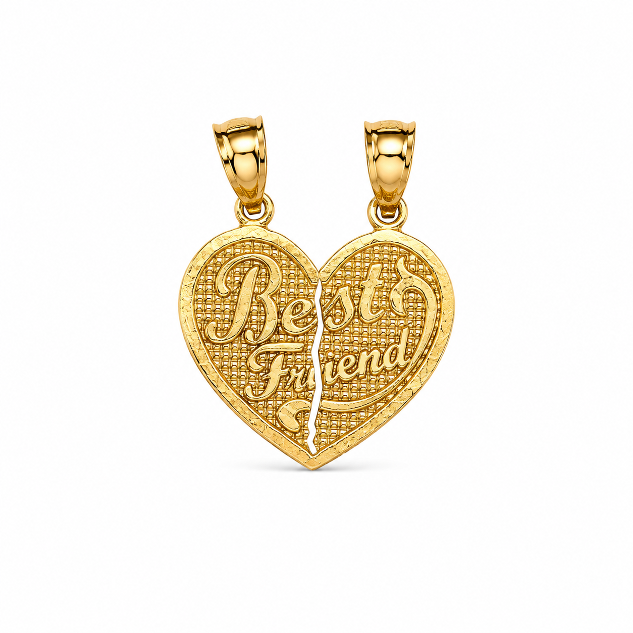 10KT Best Friend Two Piece Yellow Gold Pendant [A2B1]