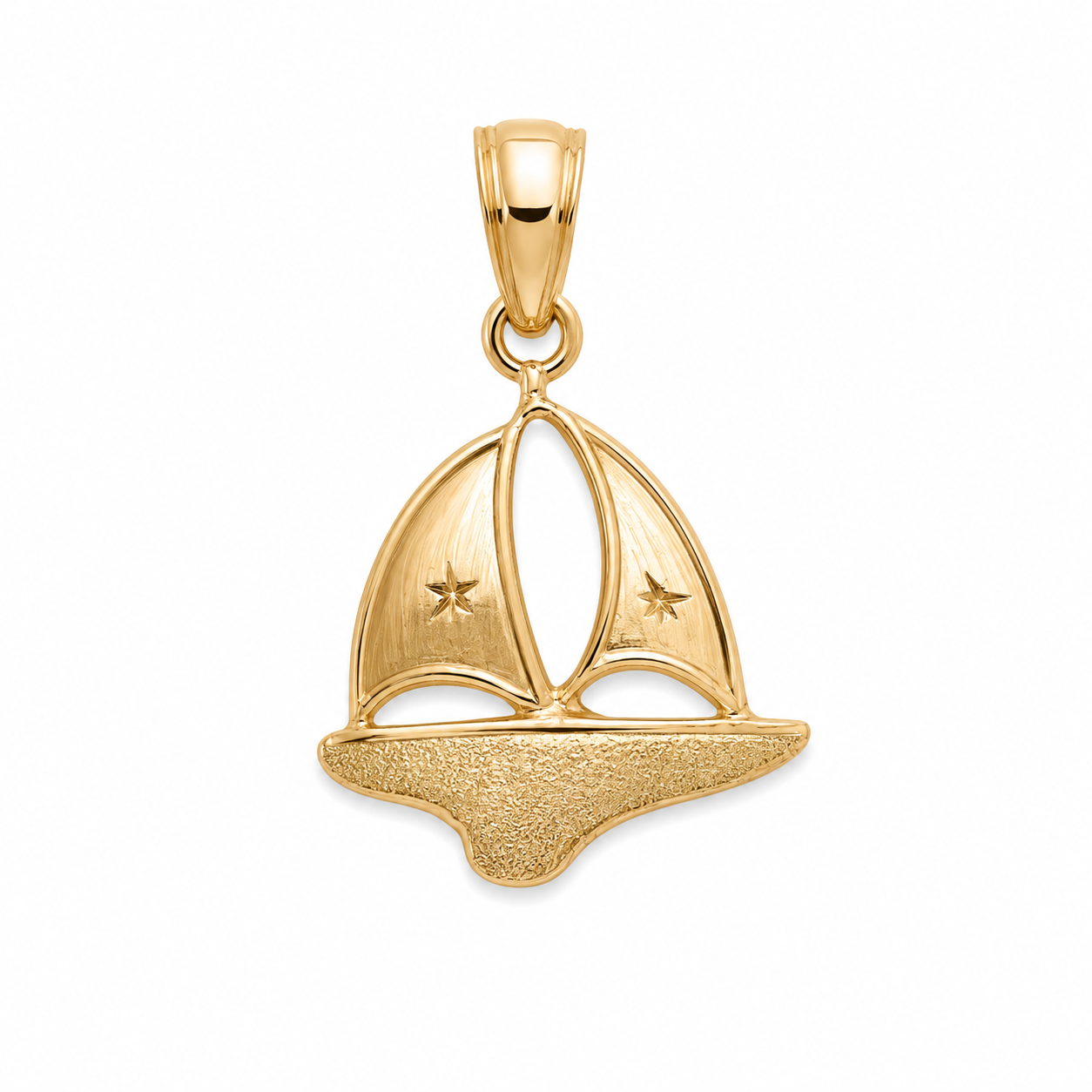 14KT Yellow Gold Sailboat Pendant [A1P1]