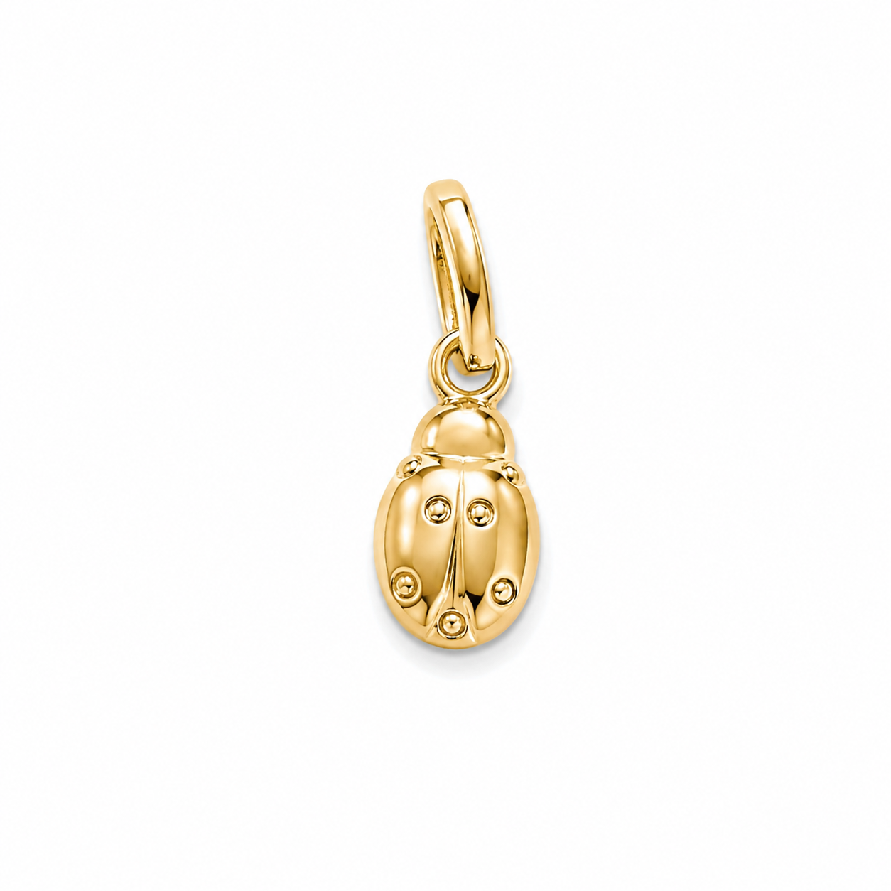 18KT Yellow Gold Lady Bug Pendant [A0B5]