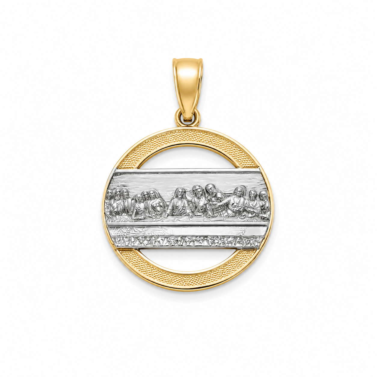 10KT Two-Tone Last Supper Pendant [A0B8]