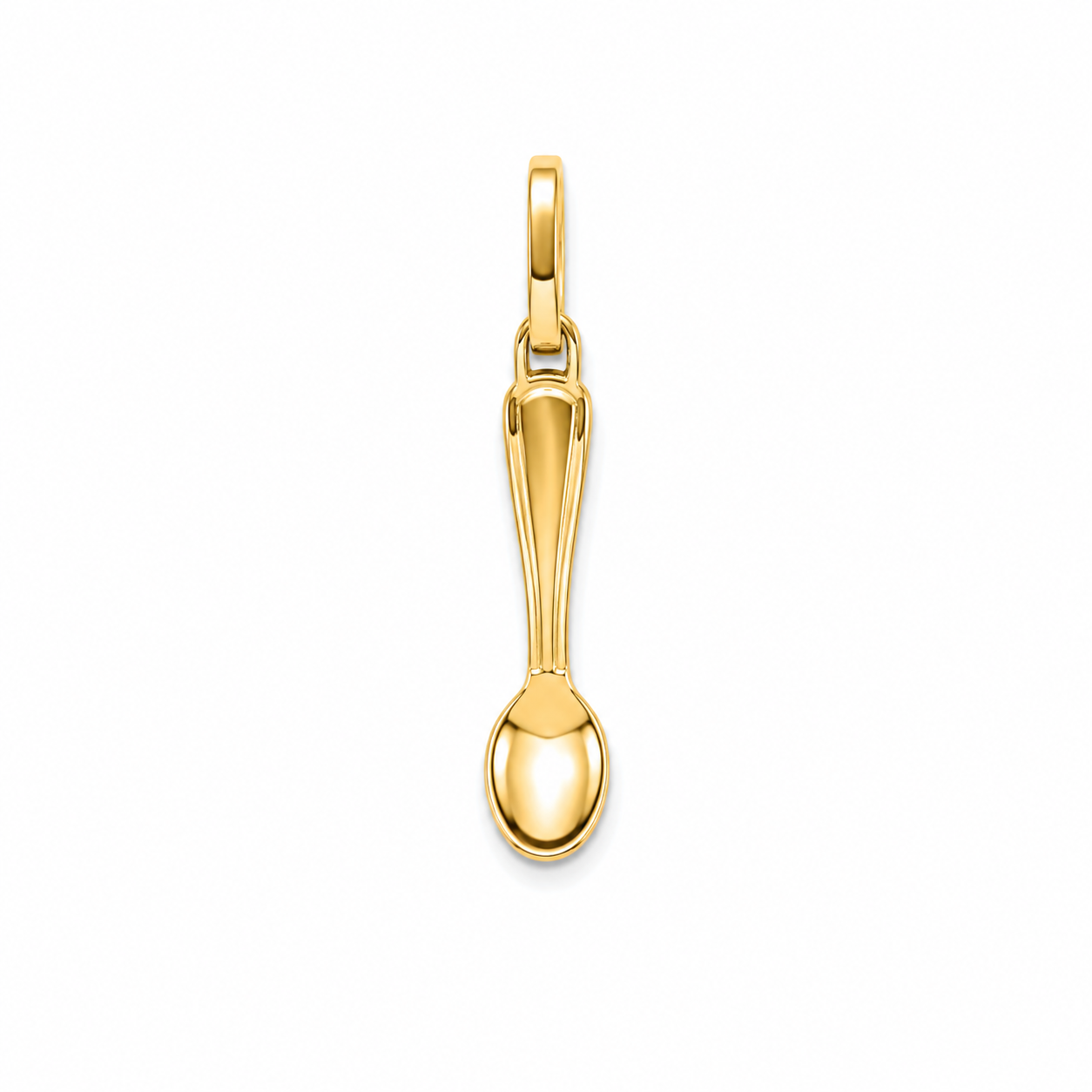 18KT Yellow Gold Spoon Pendant [A0B8]