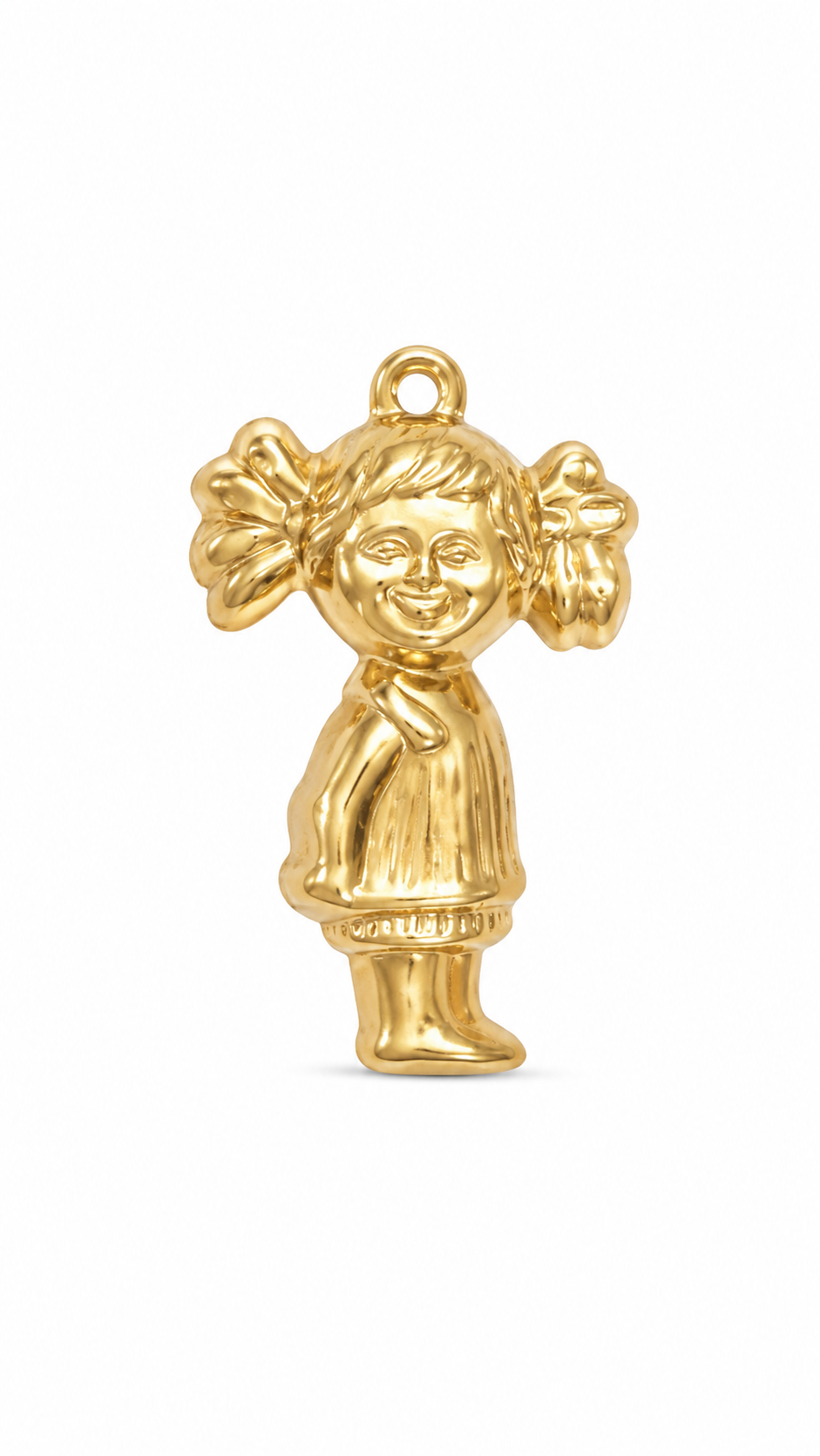 10KT Yellow Gold Girl Pendant [A0B8]