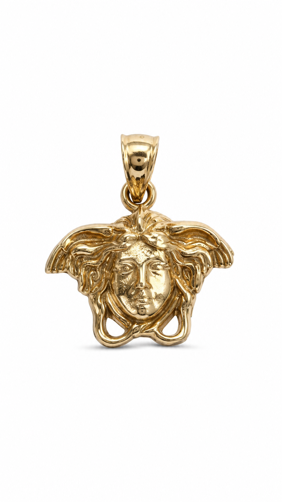 10KT Yellow Gold Medusa Pendant [A2B4]