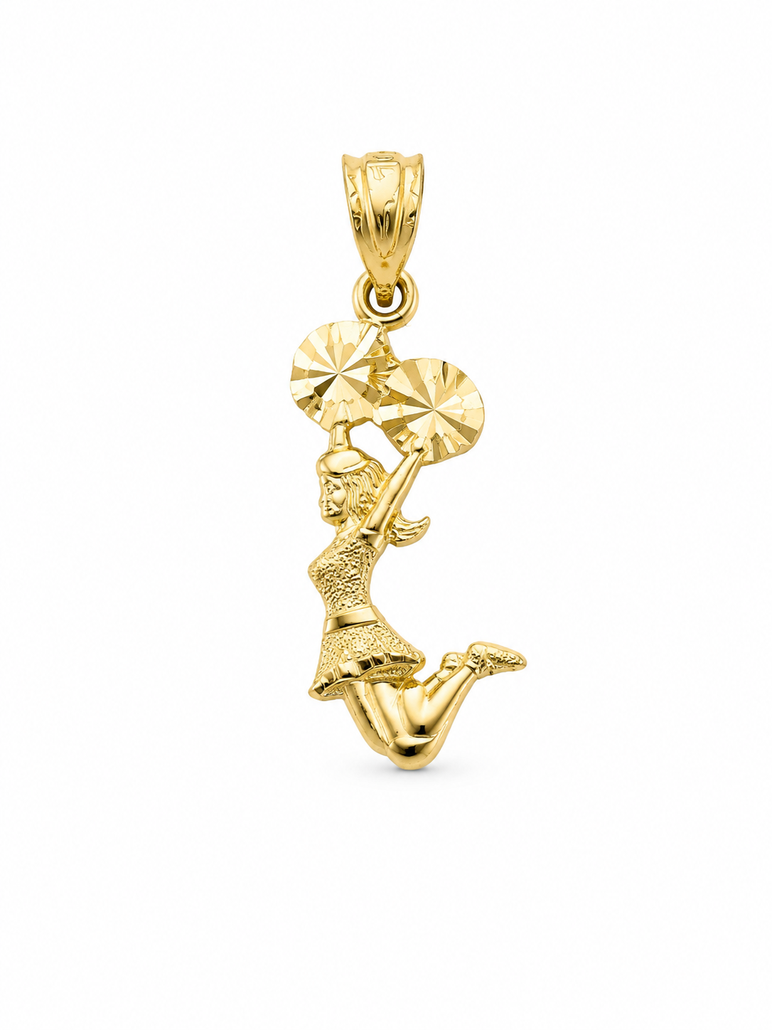 10KT Yellow Gold Cheerleader Pendant [A1B0]