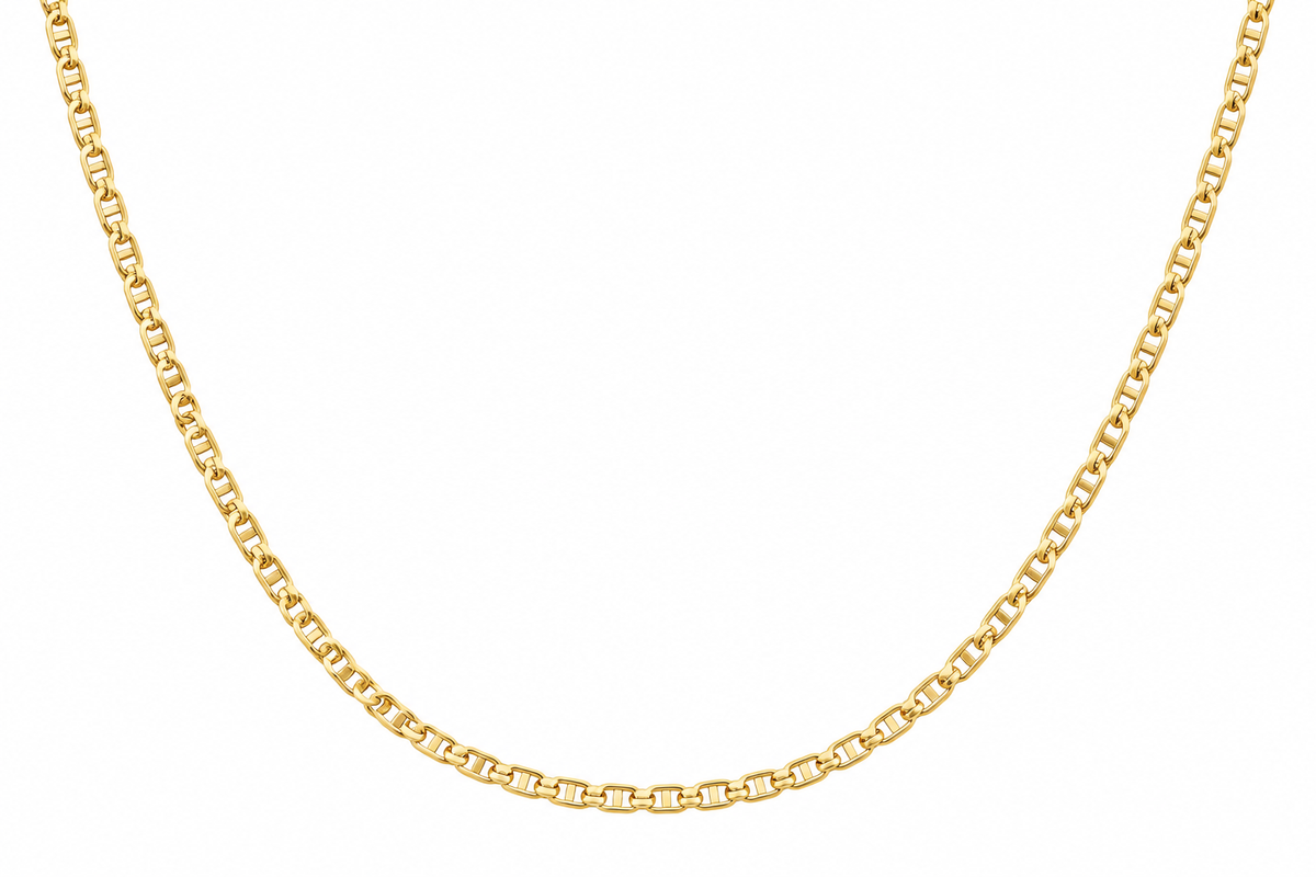 14KT Hollow Yellow Gold 2 MM Flat Gucci Chain