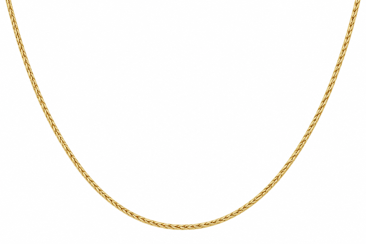 14KT Solid Yellow Gold 1 MM Franco Link Chain