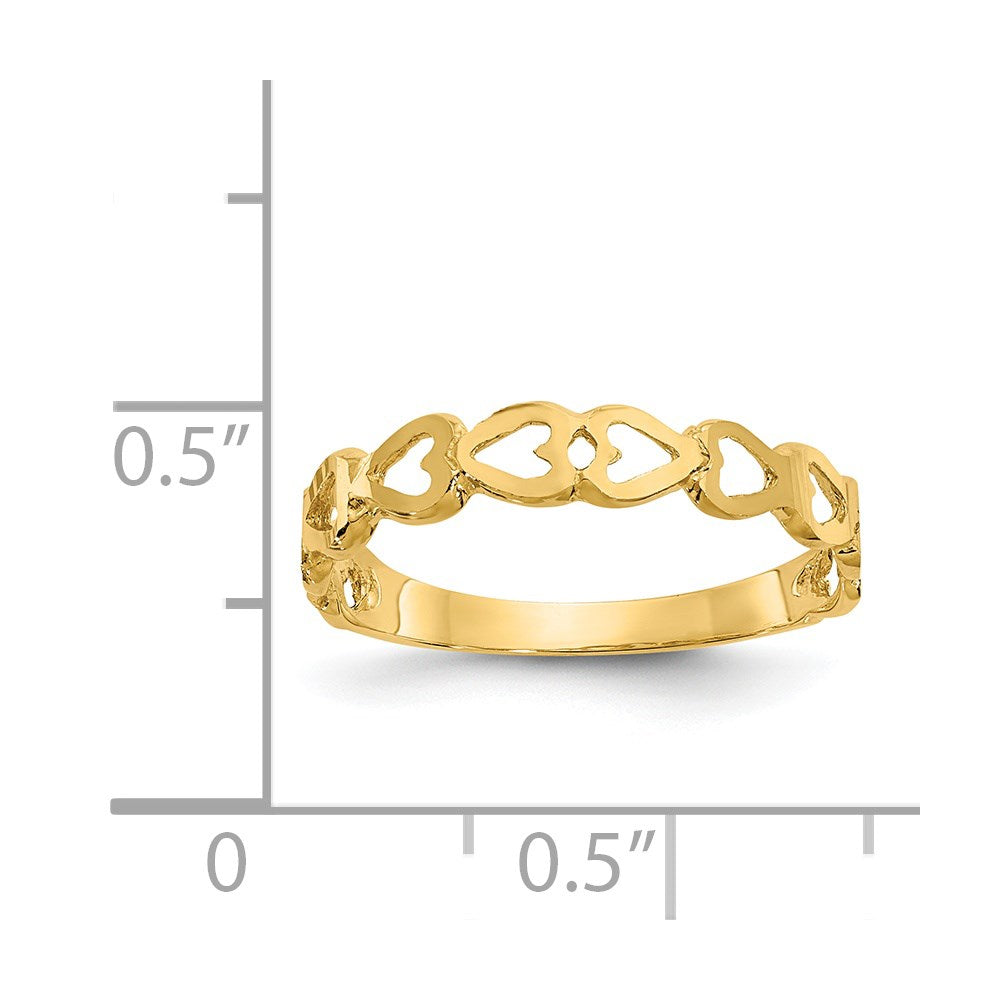 14k Heart Ring