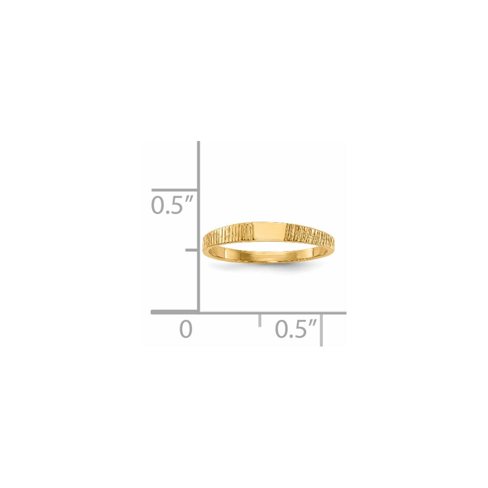 14k Polished & Ridged Baby Ring