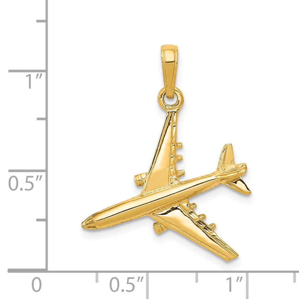 14k 3-D Jet Pendant