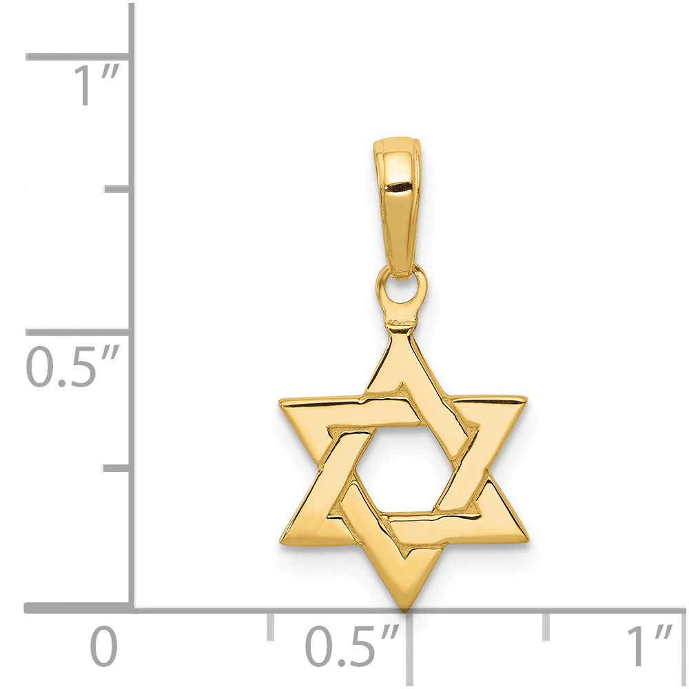 14k Polished Star of David Pendant