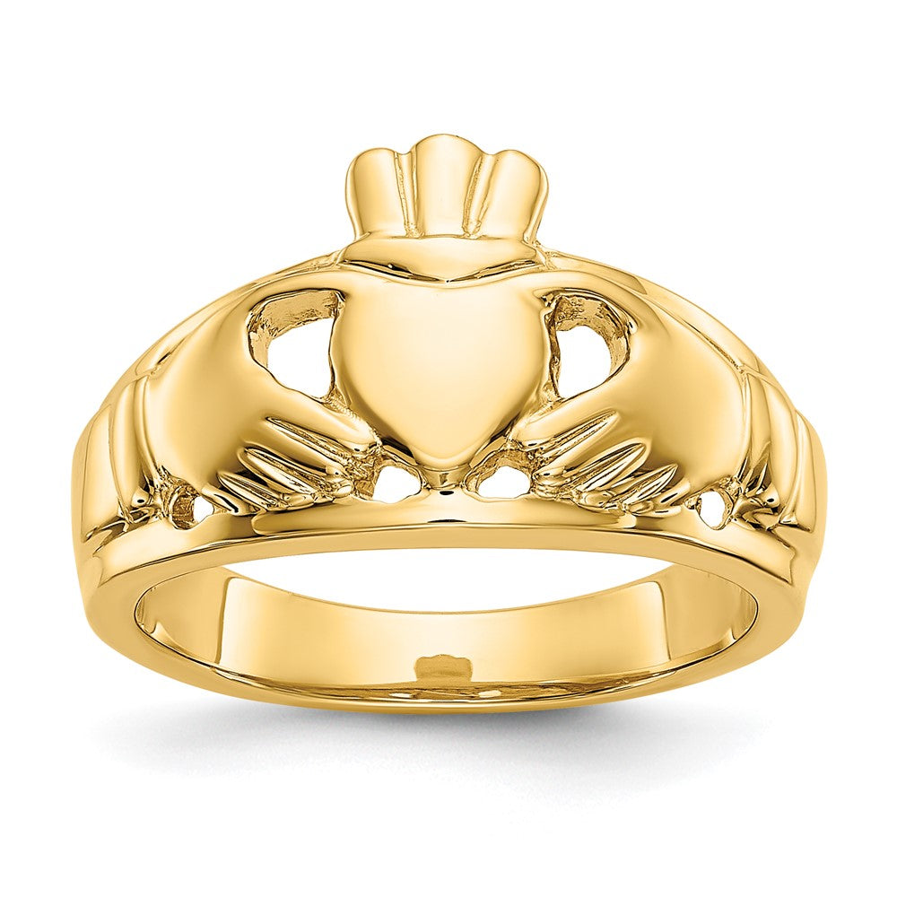 14k Polished Ladies Claddagh Ring