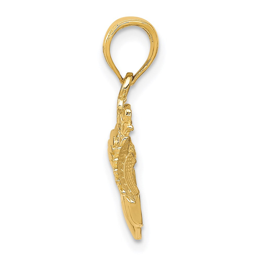 14k Polished Claddagh Pendant