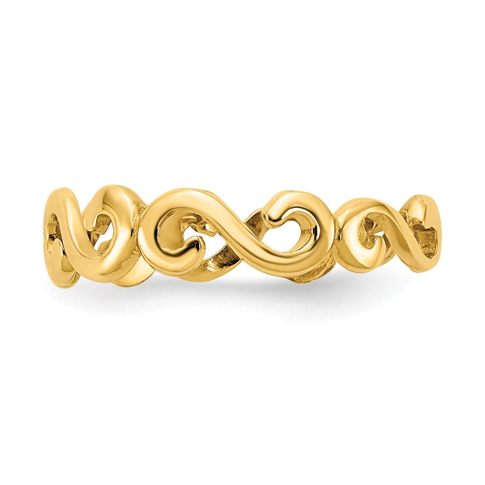 14k Swirl Toe Ring
