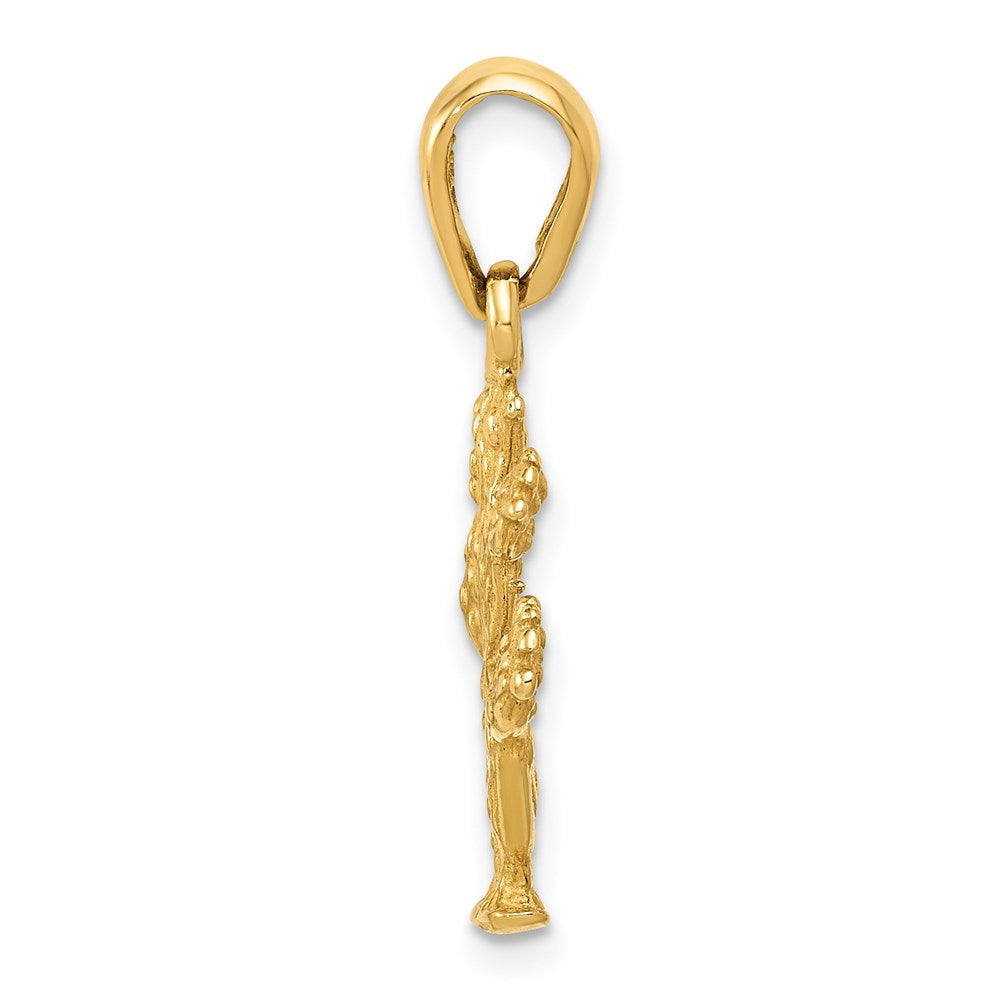 14k 3-D Cactus Pendant