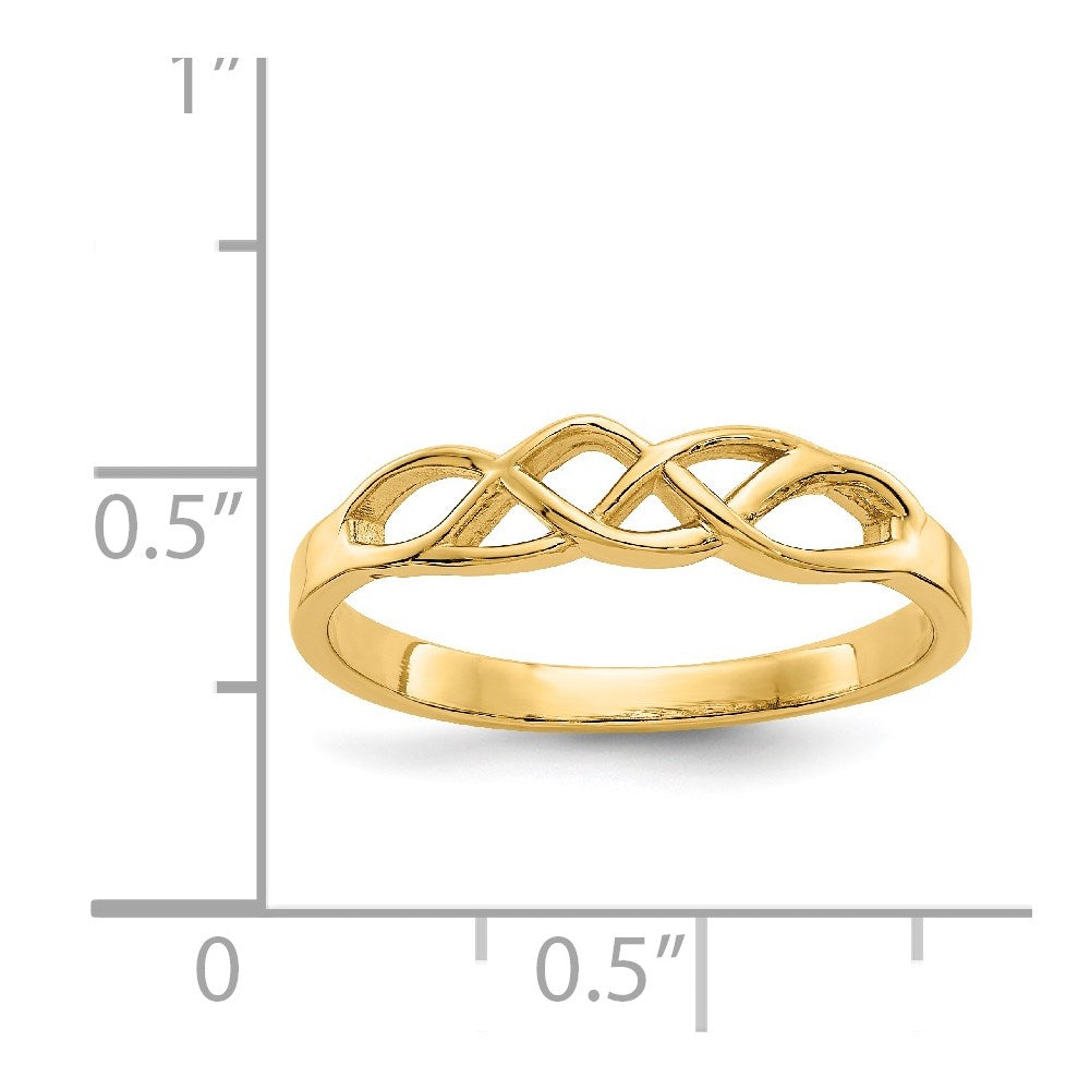 14k Free Form Knot Ring