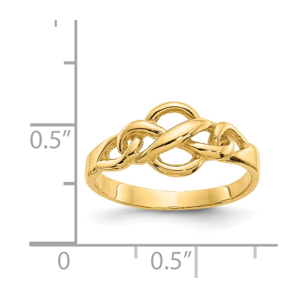 14k Free Form Knot Ring