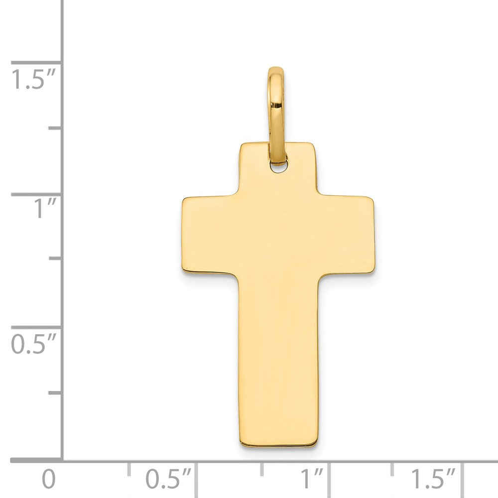 14k Polished Cross Charm