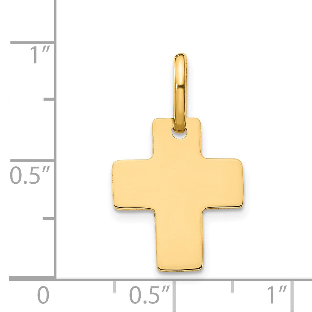 14k Polished Cross Charm
