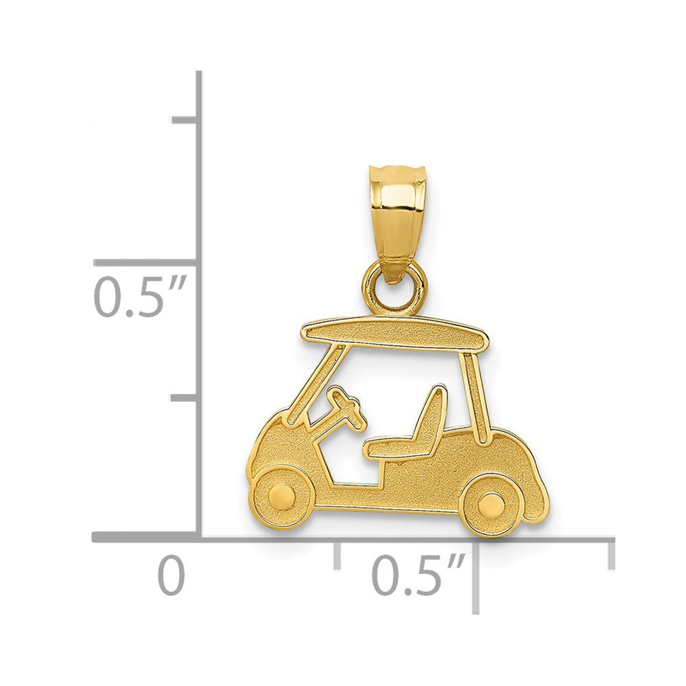 14k Golf Cart Charm