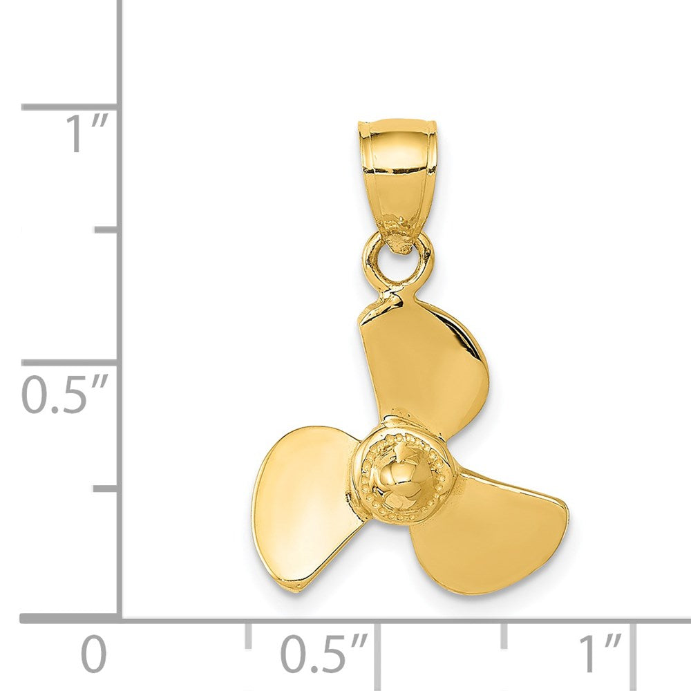 14K Propeller Pendant