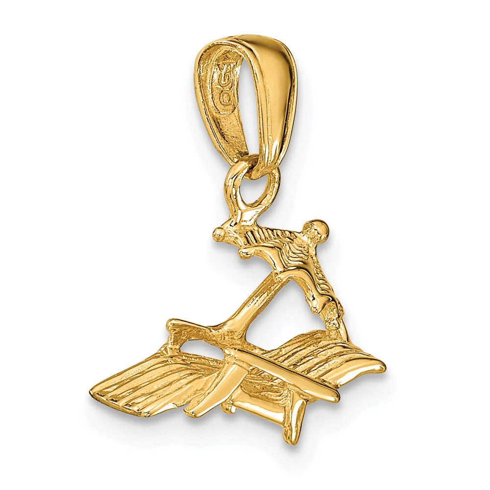 14K 3-D Lounge Beach Chair Pendant