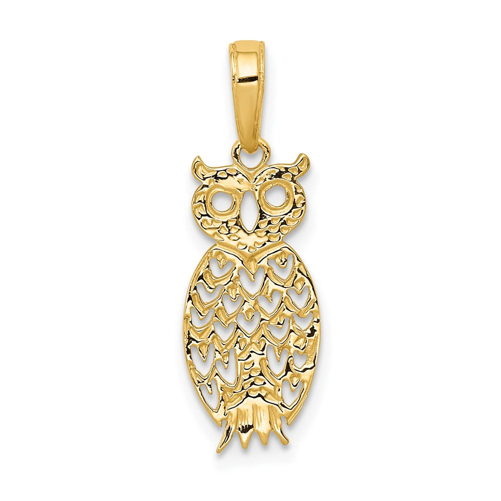 14K Owl Pendant