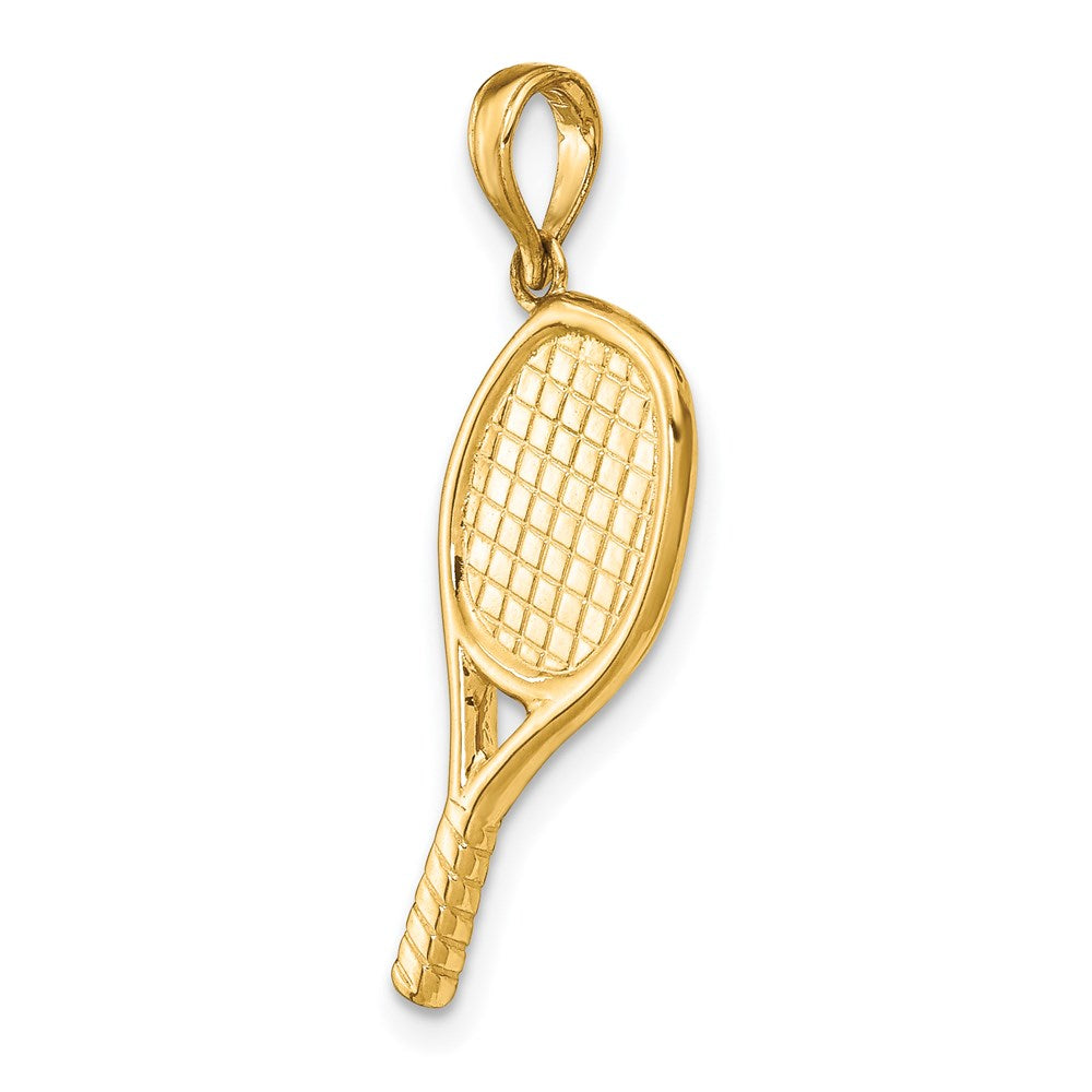 14K 3-D Racquetball Pendant