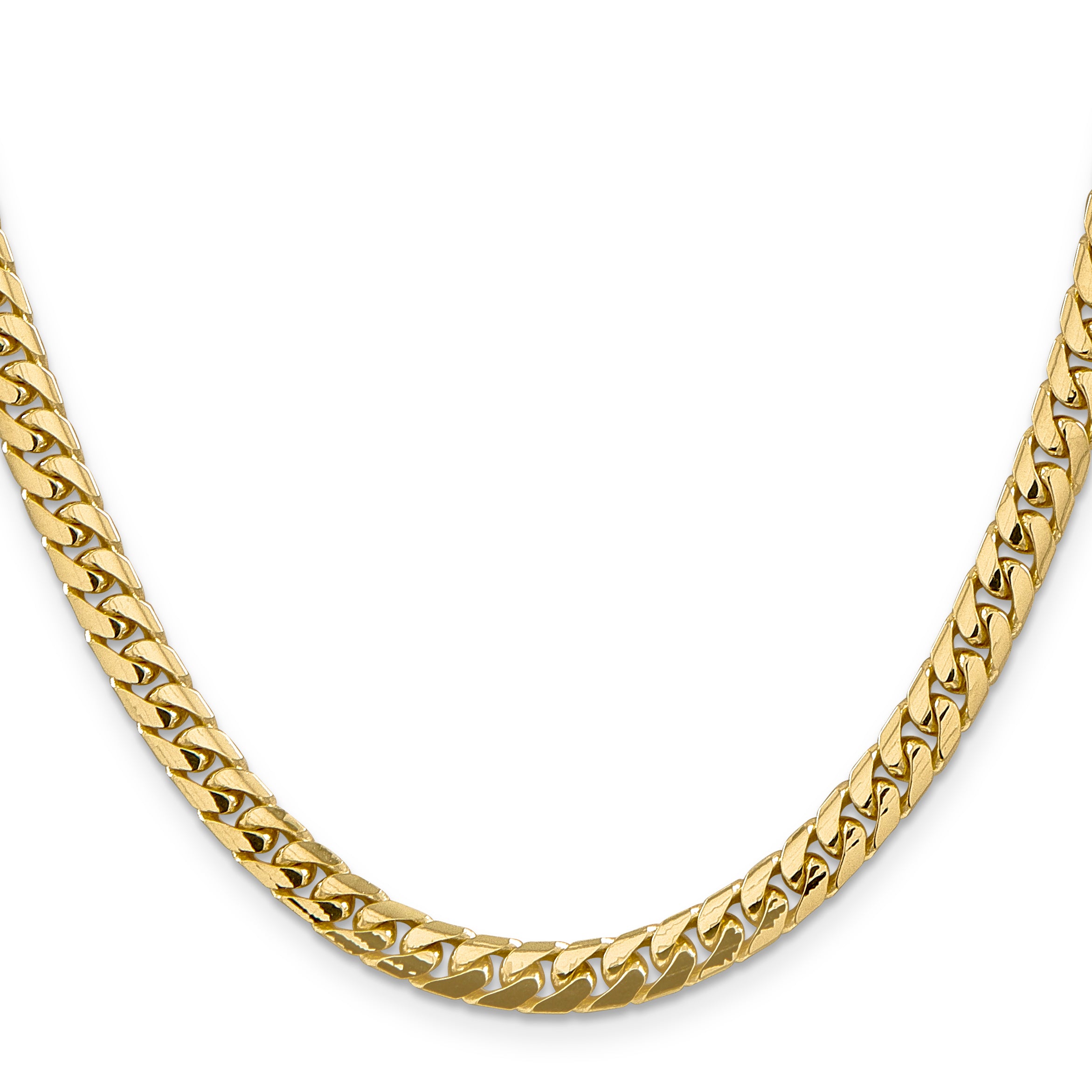 14K 8 inch 5.5mm Solid Miami Cuban Link with Lobster Clasp Bracelet