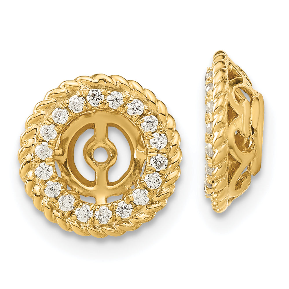 14K Lab Grown Vs/Si Fgh Dia Earring Jackets