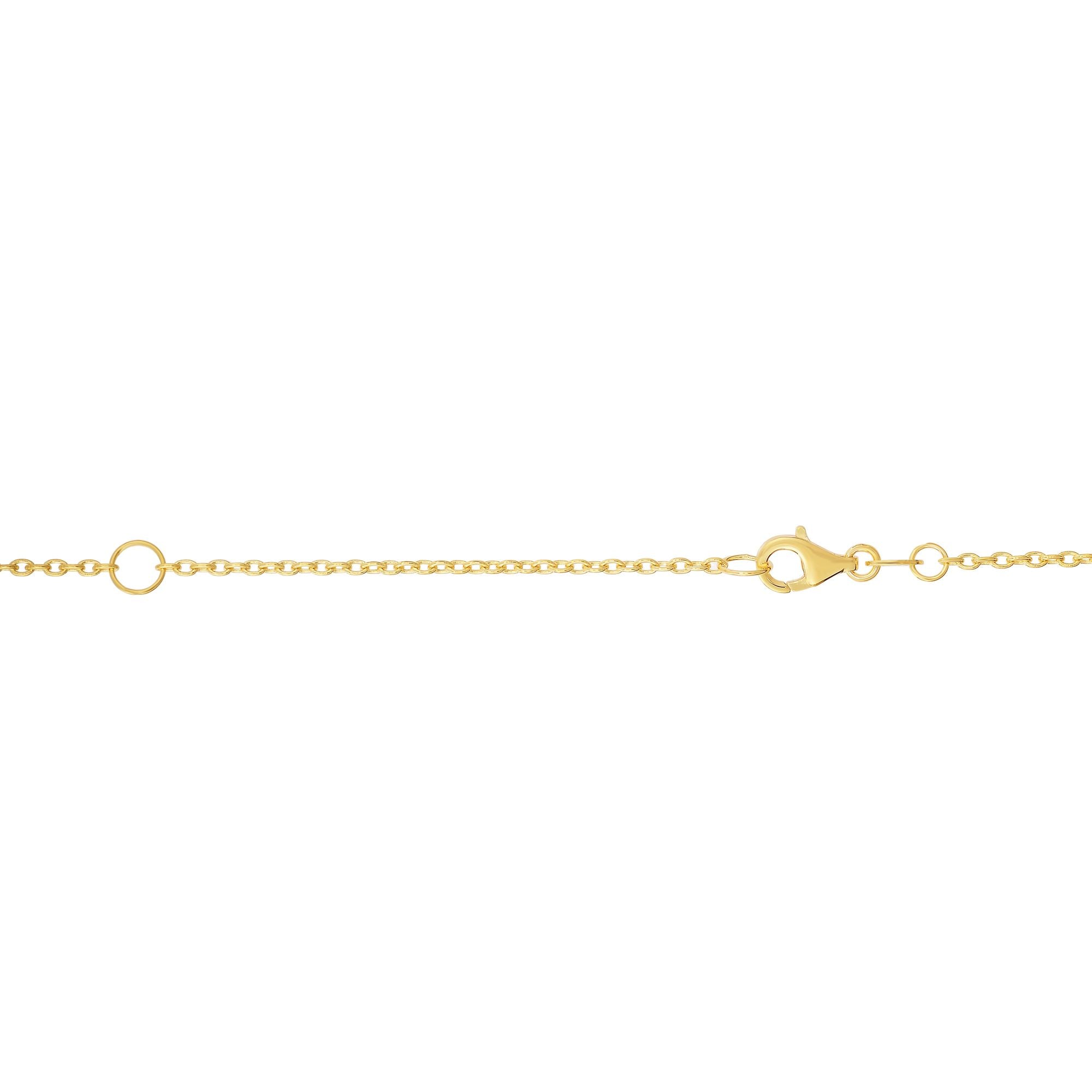 14K Yellow Gold 1.5mm Extendable Cable 18" Chain (Jump Ring at 16 inch) with Lobster Lock